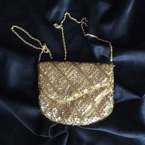 Vintage Gold Sequin Clutch
